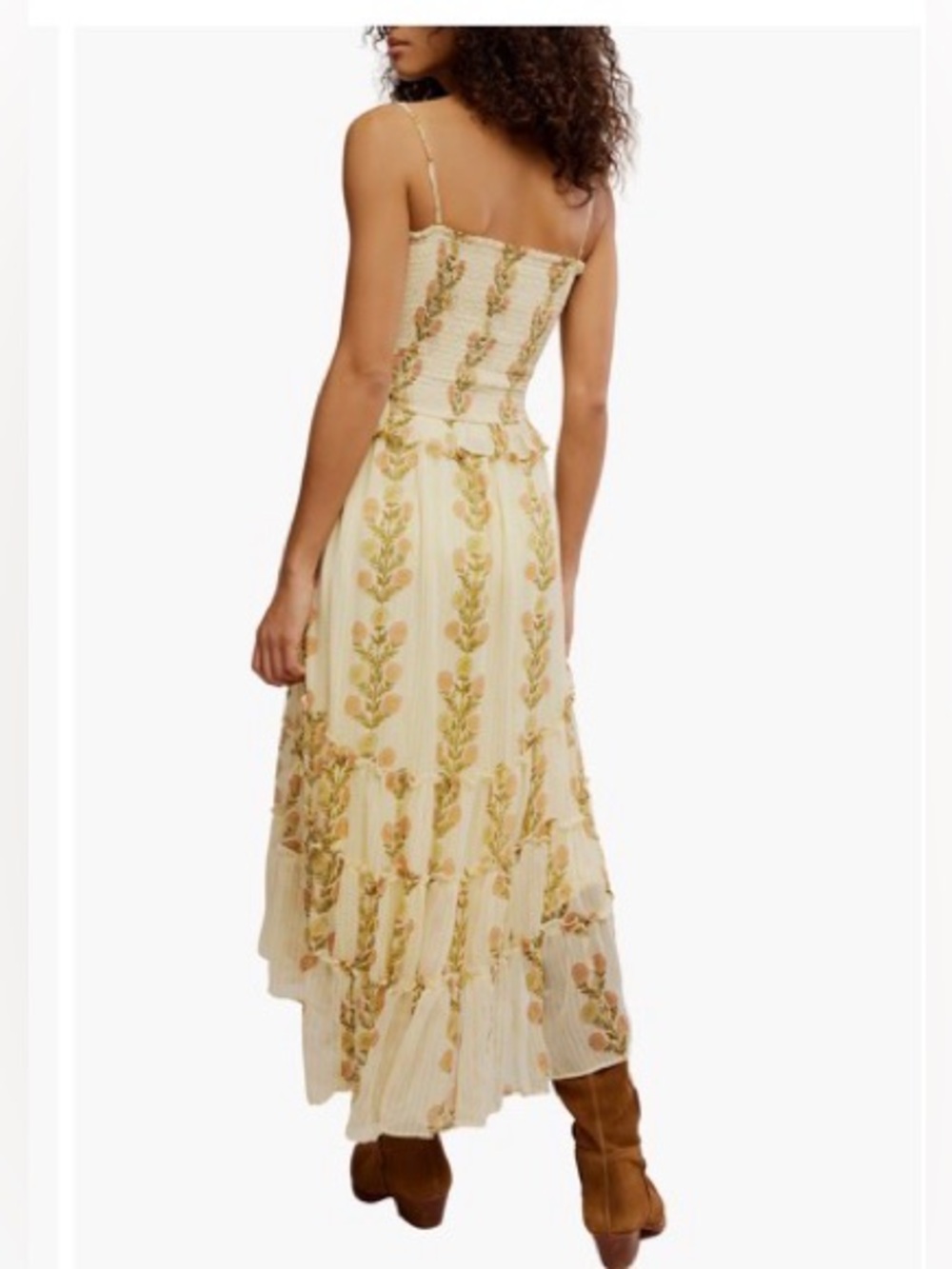 FREE PEOPLE Alejandra Midi Dress/Cloud  Combo size small - Picture 6 of 10